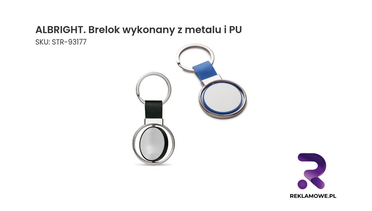 Brelok Albright z metalu i skóry PU