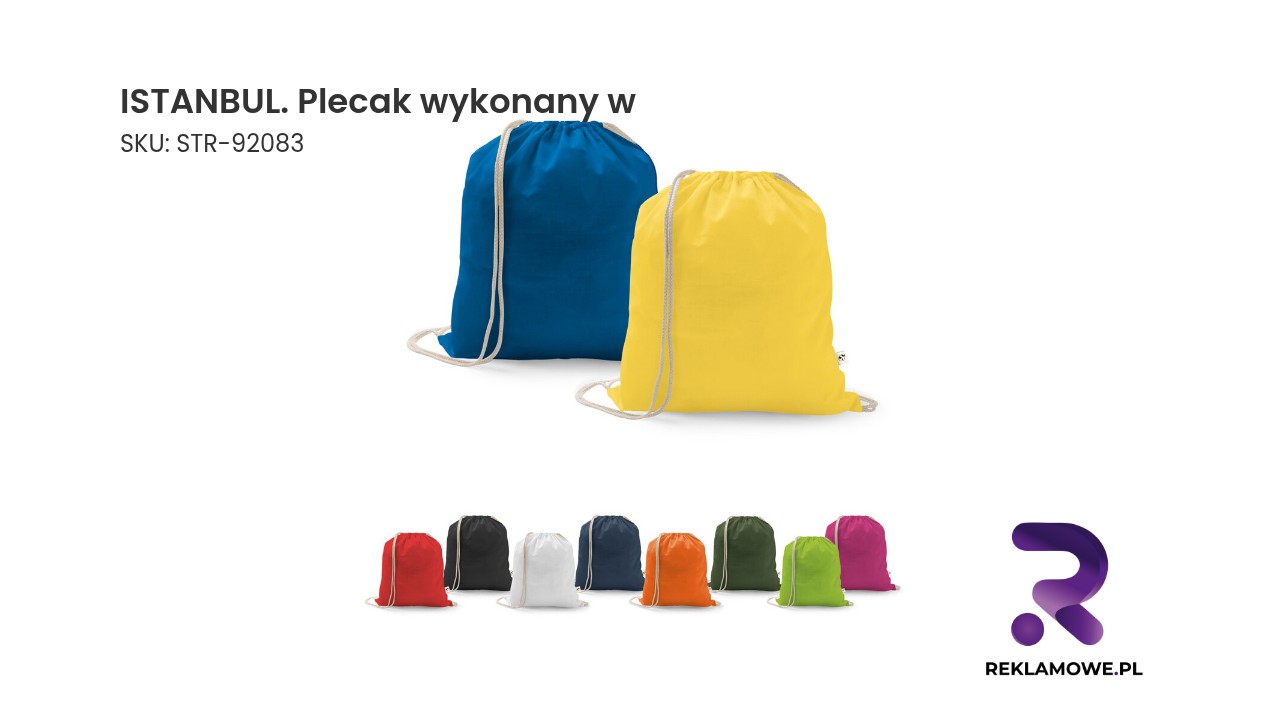 ISTANBUL. Plecak wykonany w recyklingowanej bawełny (70%), poliestru (30% rPET) (150 g/m²) ISTANBUL plecak wykonany w - zdjęcie produktu