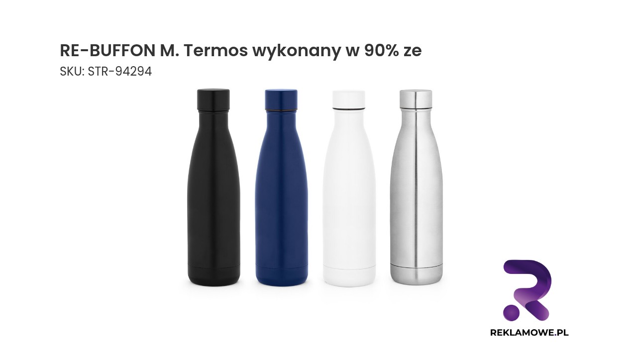 RE-BUFFON M. Termos wykonany w 90% ze stali nierdzewnej pochodzącej z recyklingu 520 ml RE-BUFFON M. termos wykonany w 90% z materiałów z recyklingu
