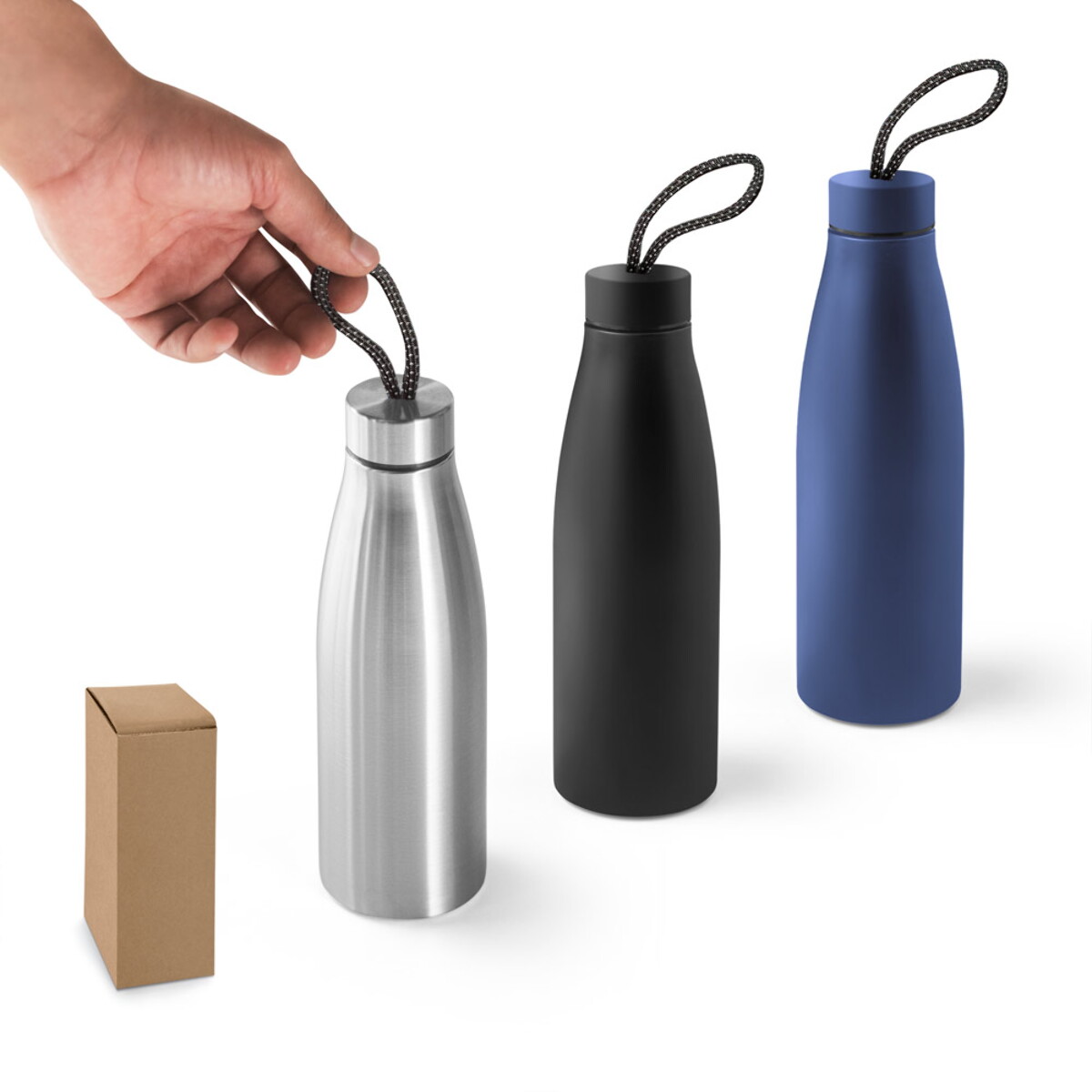 MORGAN. Butelka wykonana w 90% ze stali nierdzewnej pochodzącej z recyklingu 710 mL 94271_set